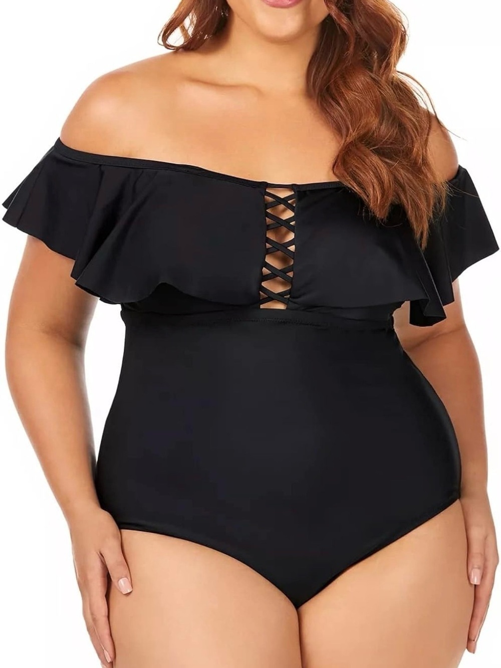 Raisins Curve Black Caicos One Piece Swimsuit 20W NWT